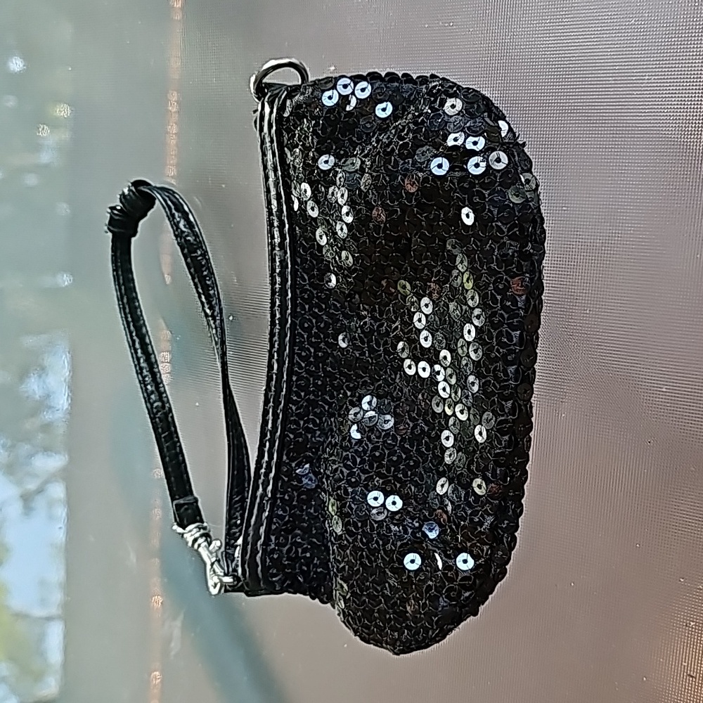 Mini Black Sequin Purse Wedding Cocktail Party Formal Prom
